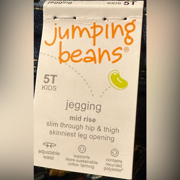 BRAND NEW WITH TAGS: Toddler Girl Jumping Bean Blue Jeans with embroidery - Picture 3 of 8